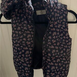H&M Navy Floral Patterned Garment